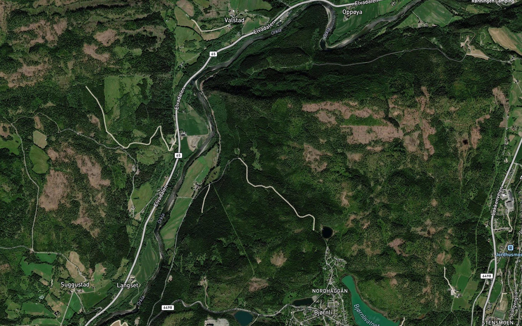 Satellite map of the Eggabekken