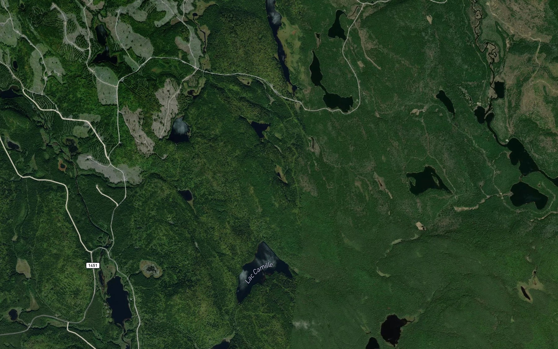 Satellite map of the Lac Plante