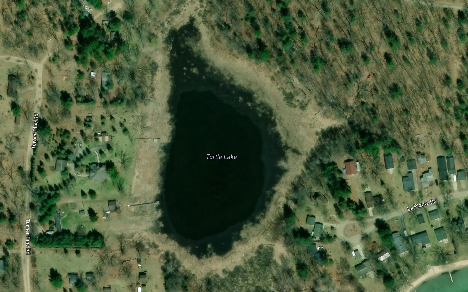 Satellite map of the Turtle Lake