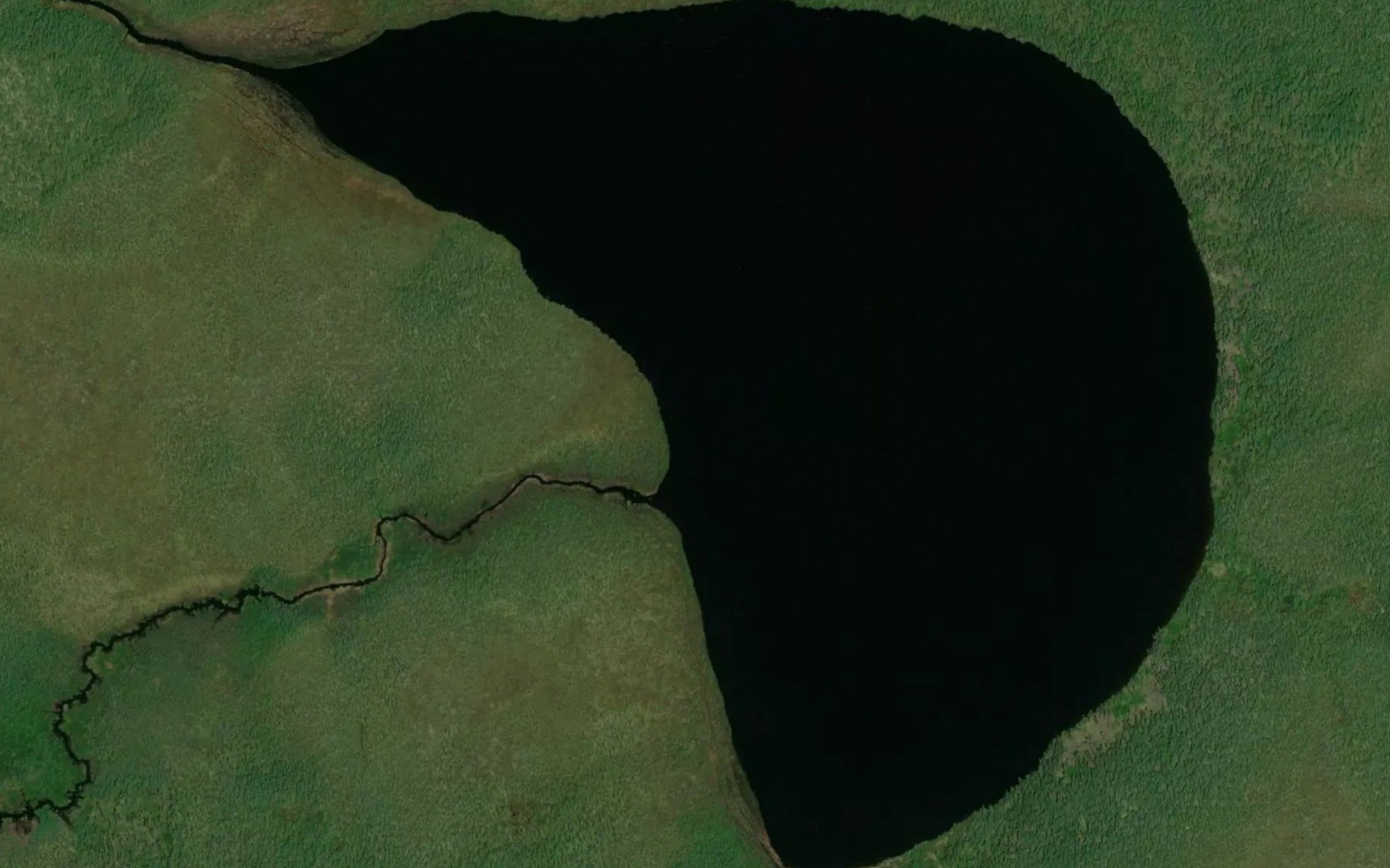 Satellite map of the Anson Lake