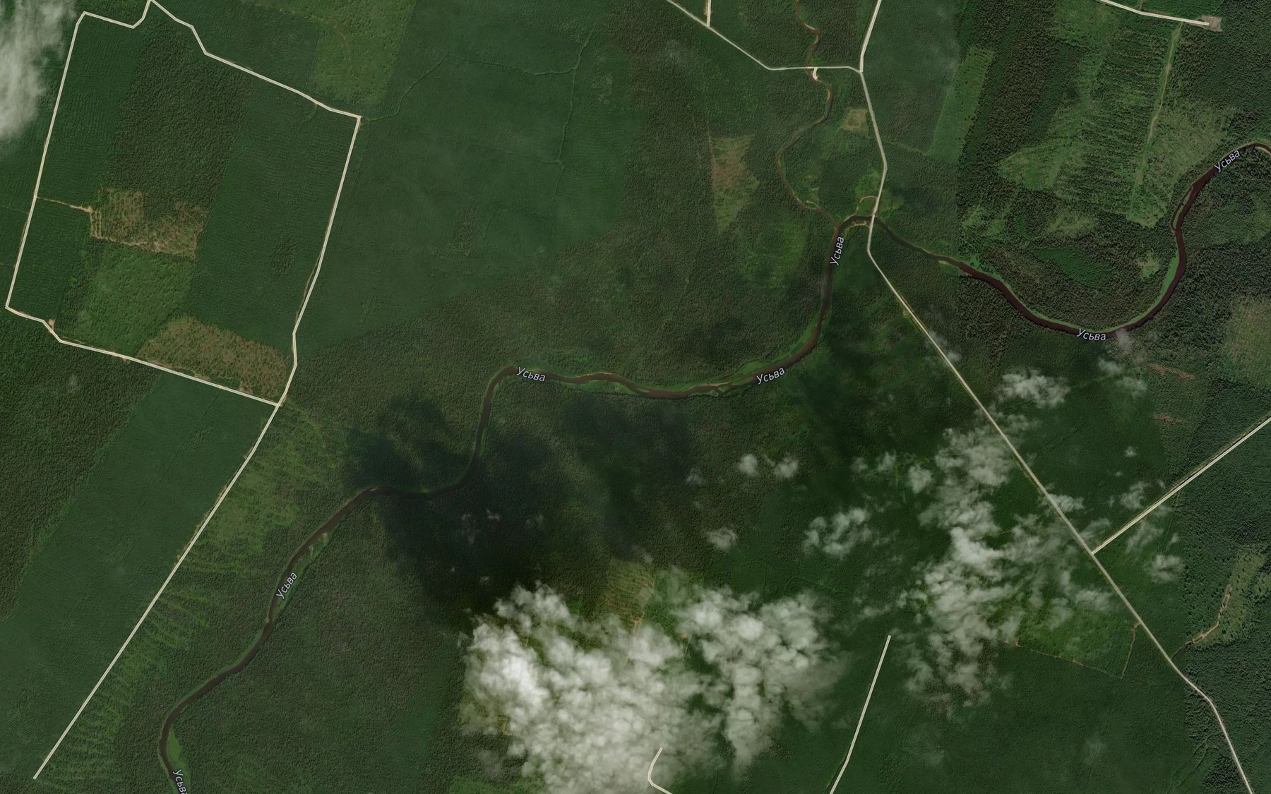 Satellite map of the Malaya Yaz'