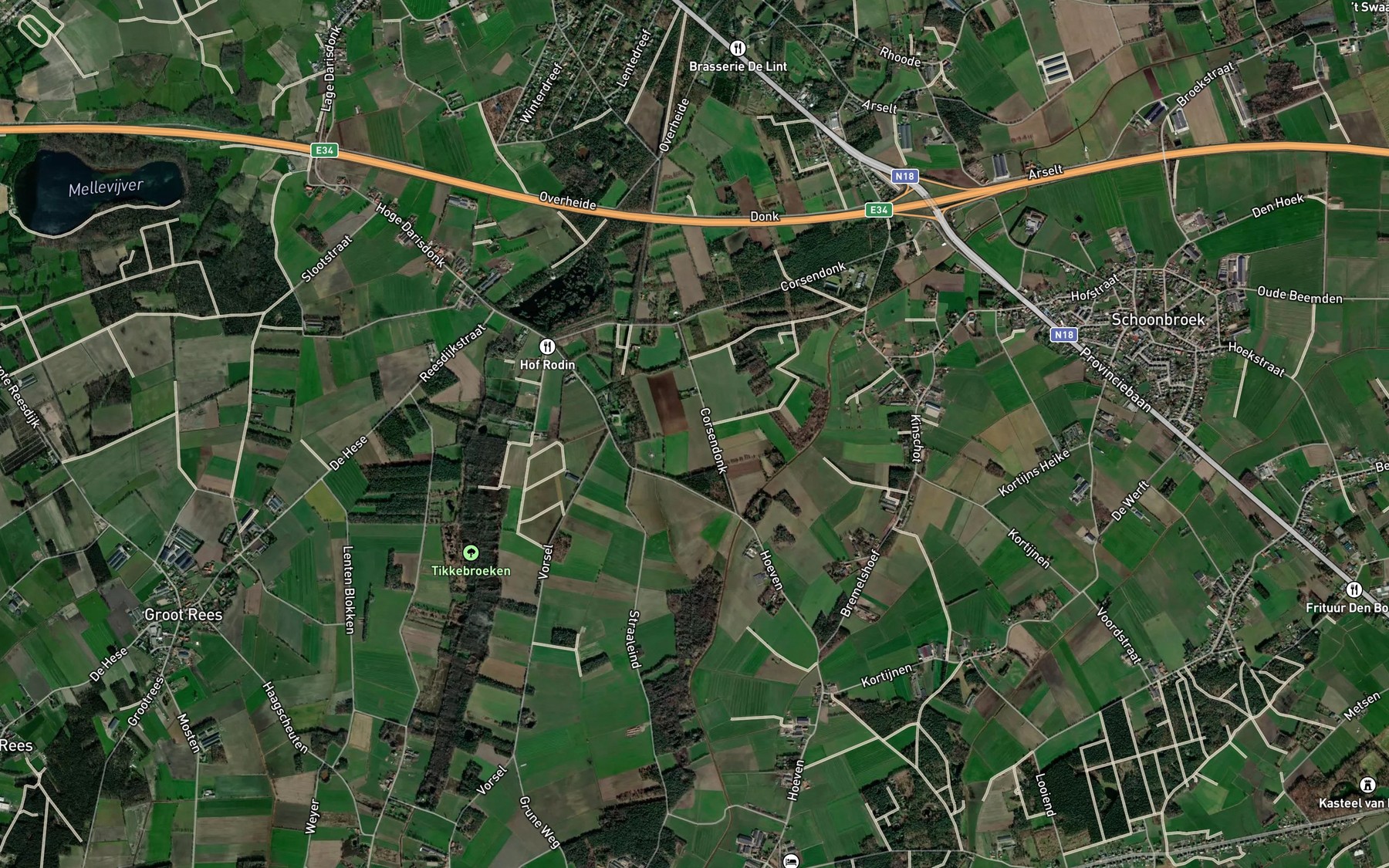 Satellite map of the Oude Korsendonkvijver