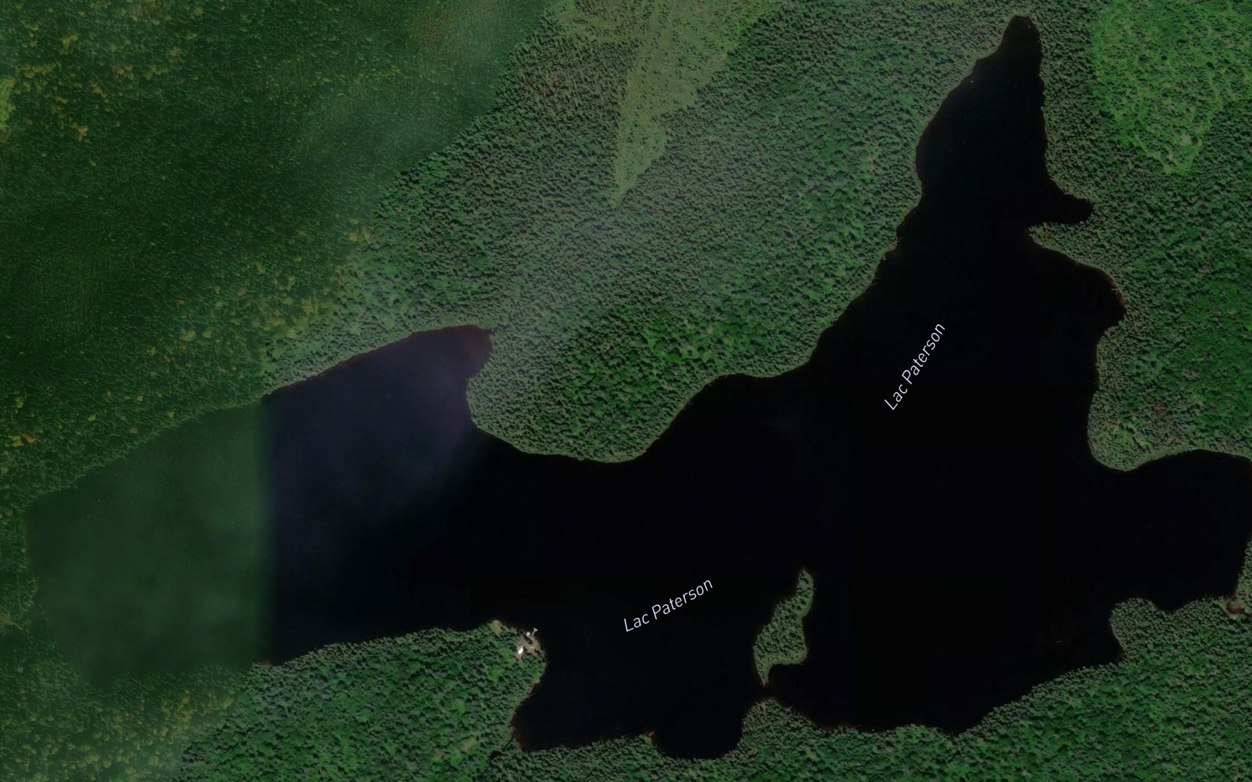 Satellite map of the Lac Paterson