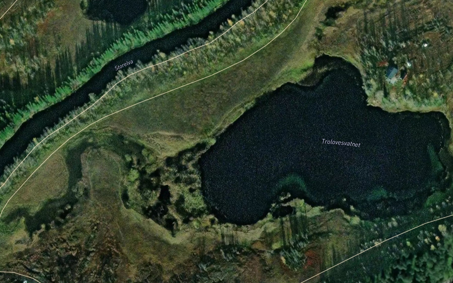 Satellite map of the Trolovesvatnet