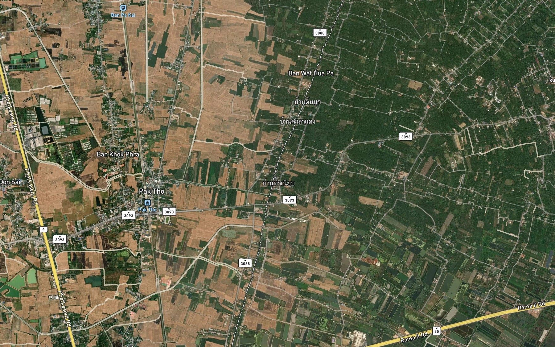 Satellite map of the Khlong Samchot