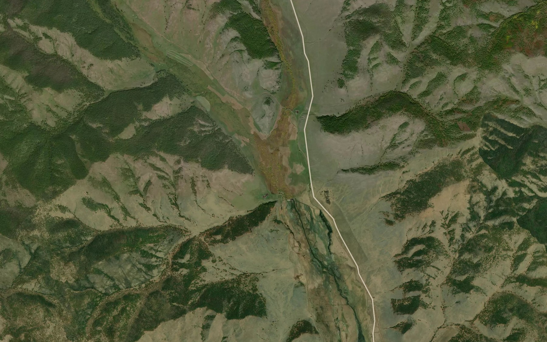 Satellite map of the Barun-Gol