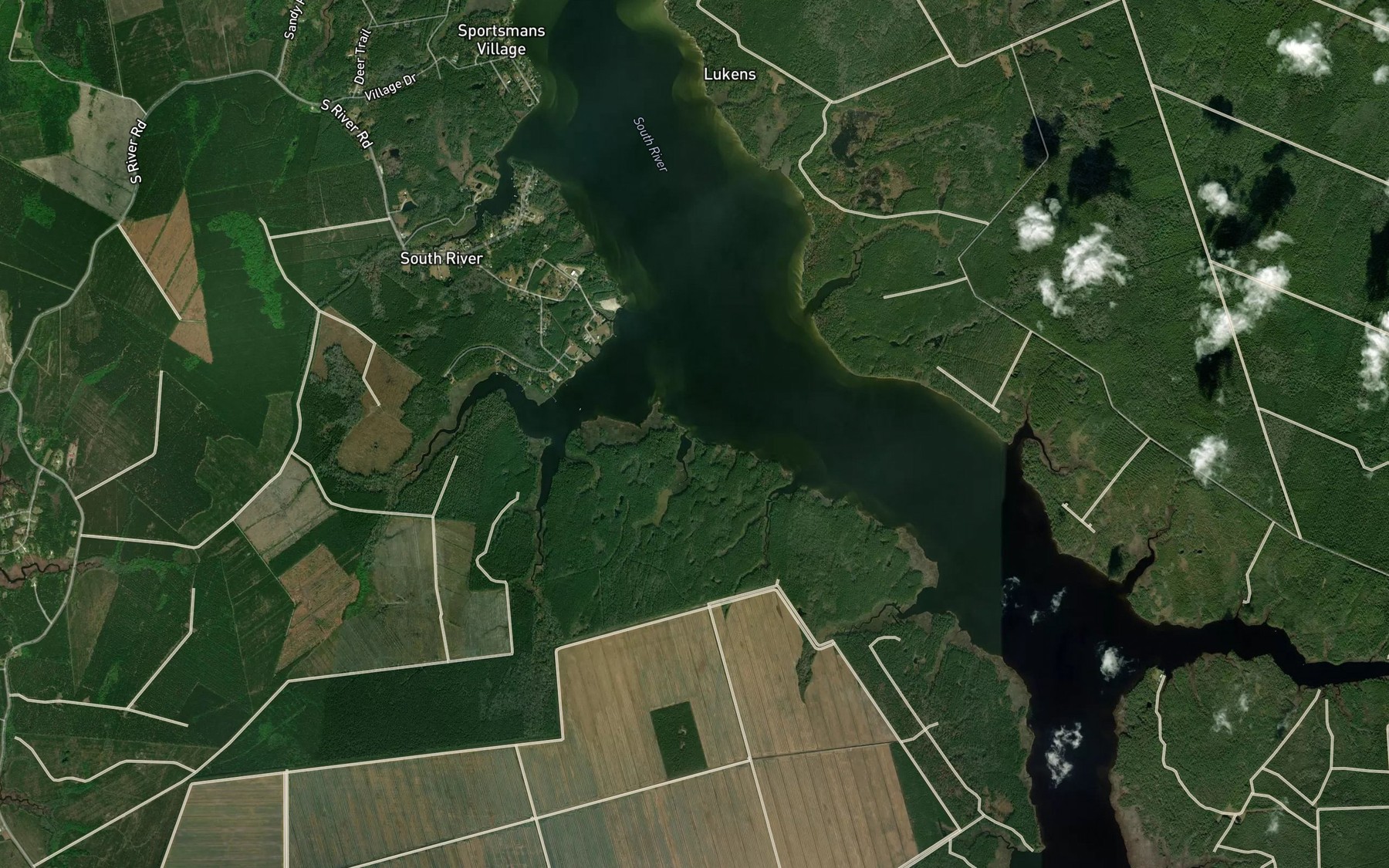 Satellite map of the Old House Creek