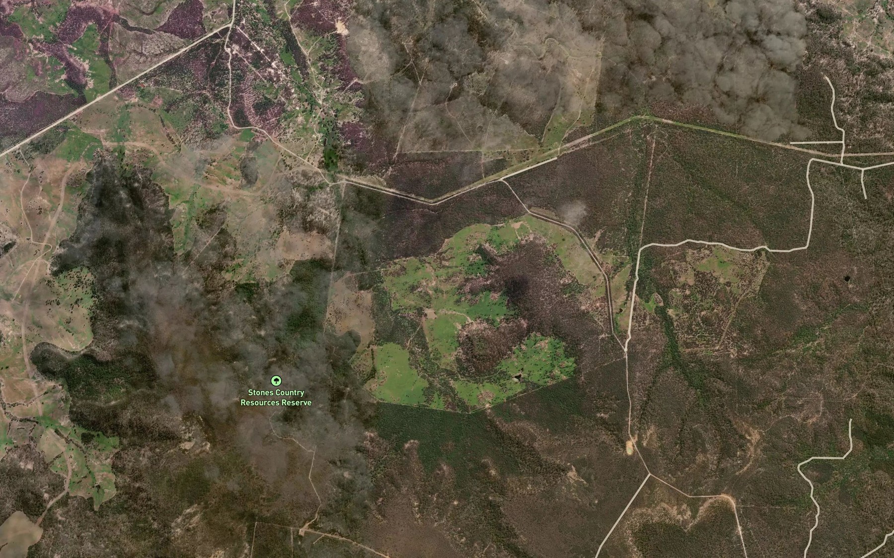Satellite map of the Hellhole Springs