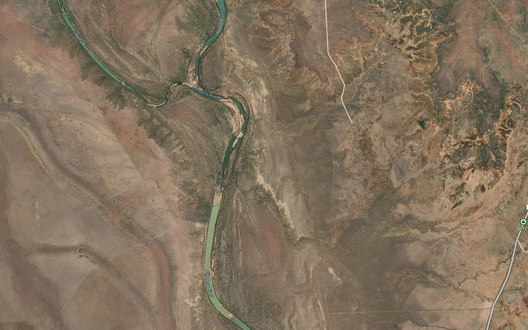 Satellite map of the Smiths Creek