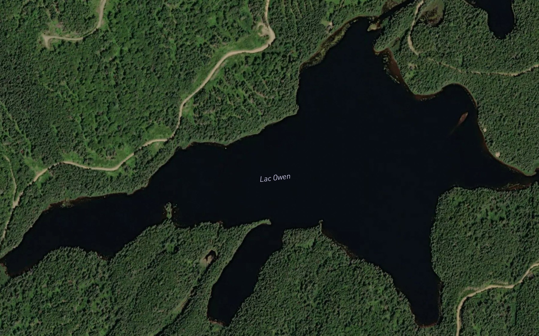 Satellite map of the Lac Owen