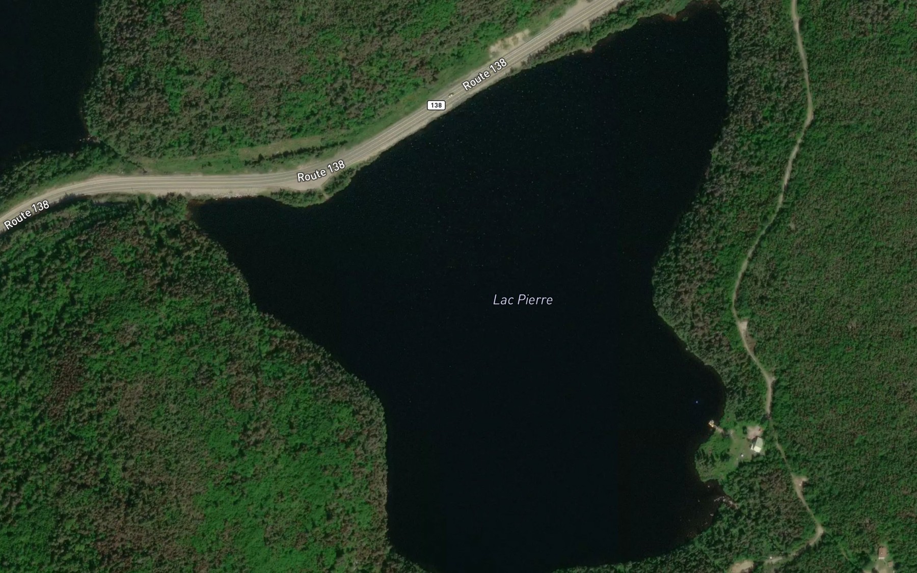 Satellite map of the Lac Pierre