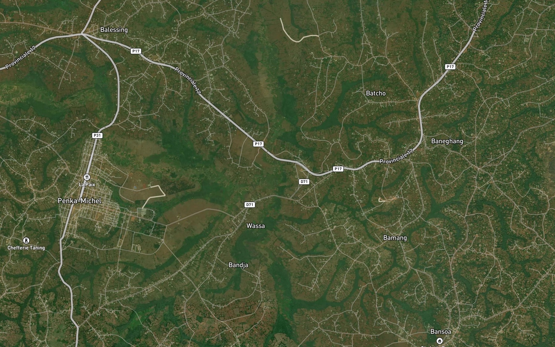 Satellite map of the Choumi