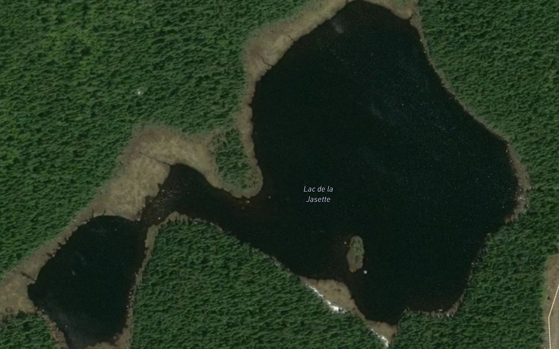 Satellite map of the Lac de la Jasette