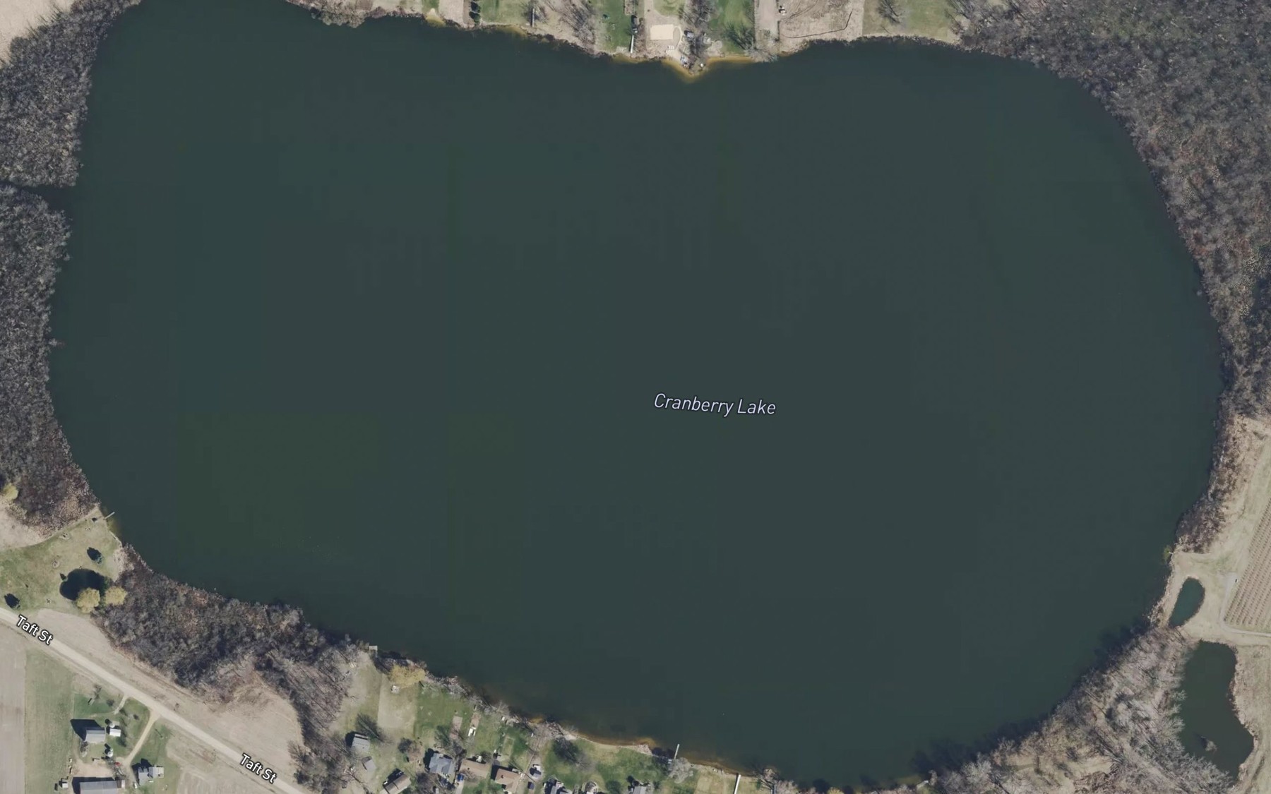 Satellite map of the Cranberry Lake