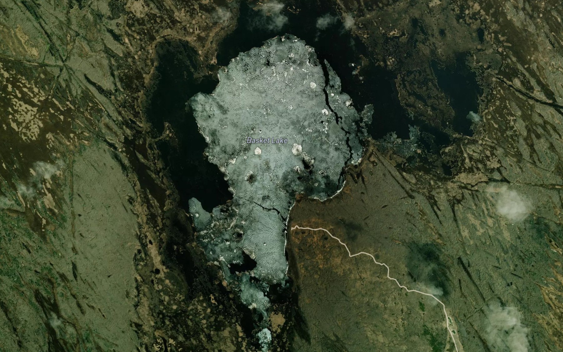 Satellite map of the Basket Lake