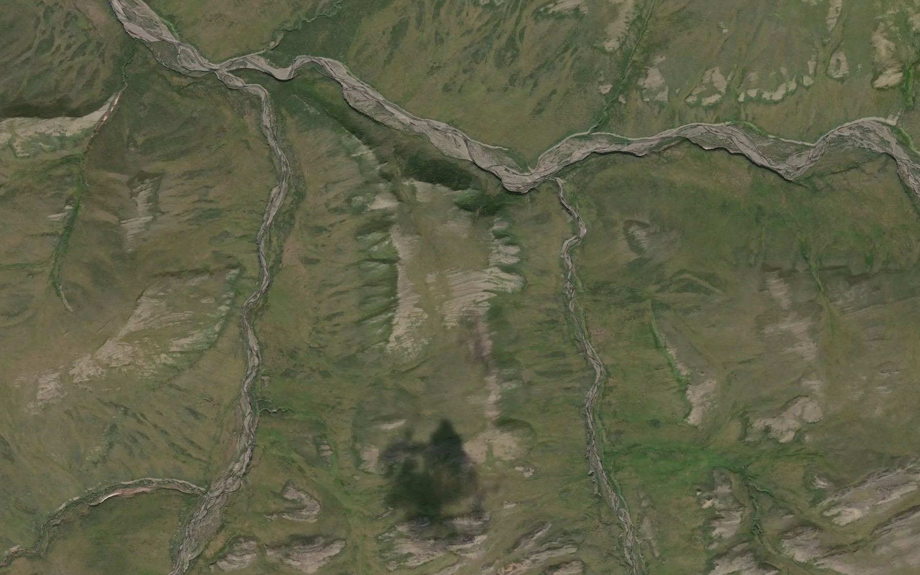 Satellite map of the Kidney Creek