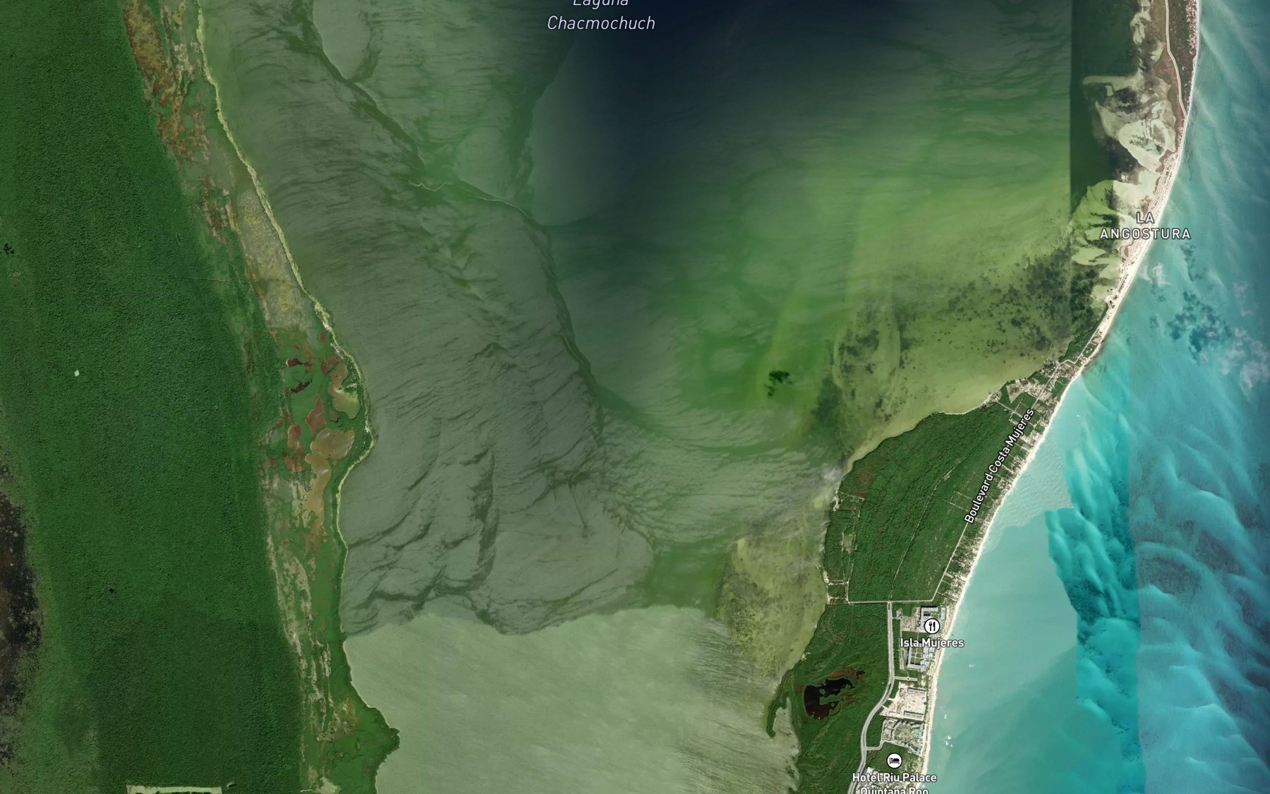 Satellite map of the Laguna Chacmochuk
