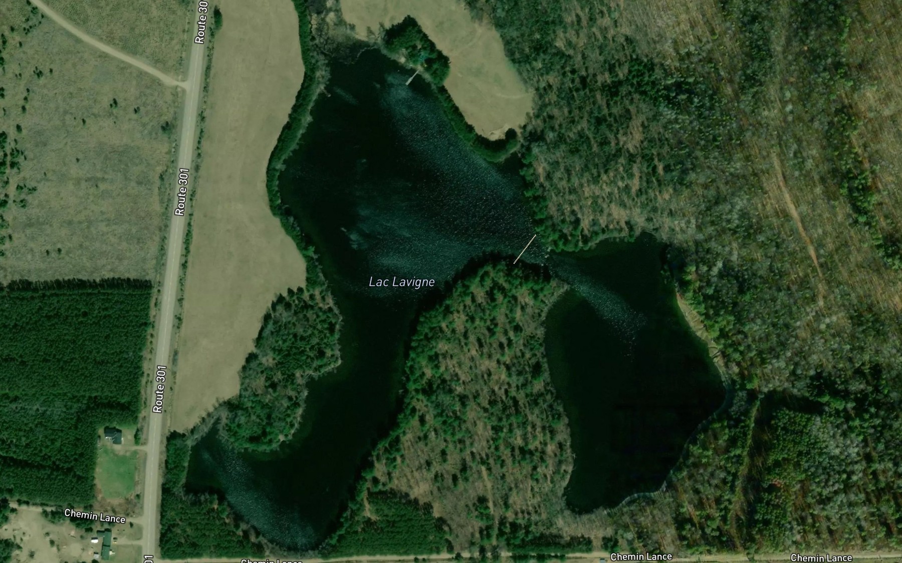 Satellite map of the Lac Lavigne