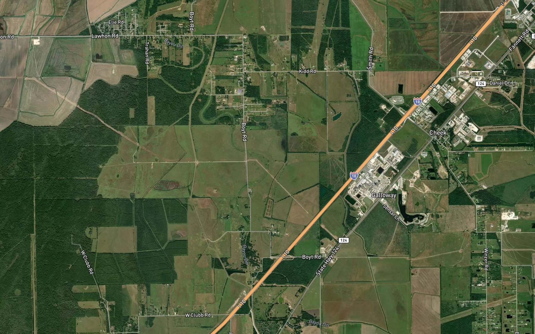 Satellite map of the Boyt Lake
