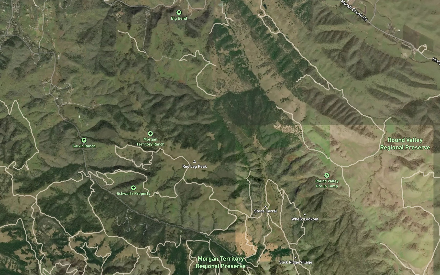 Satellite map of the Sycamore Spring