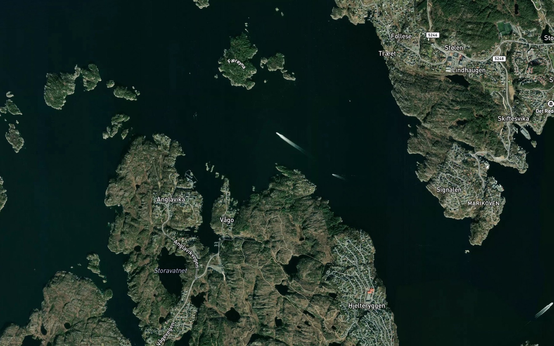 Satellite map of the Bryggarhola