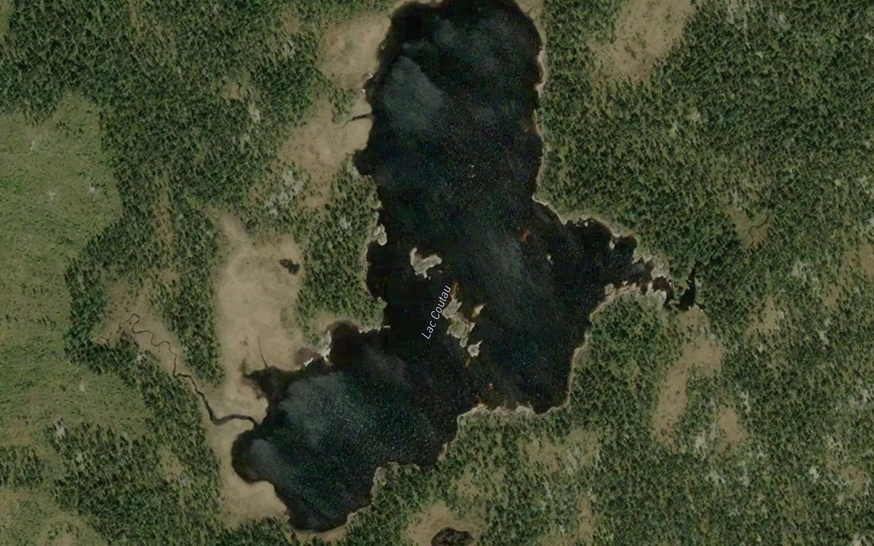 Satellite map of the Lac Coutau