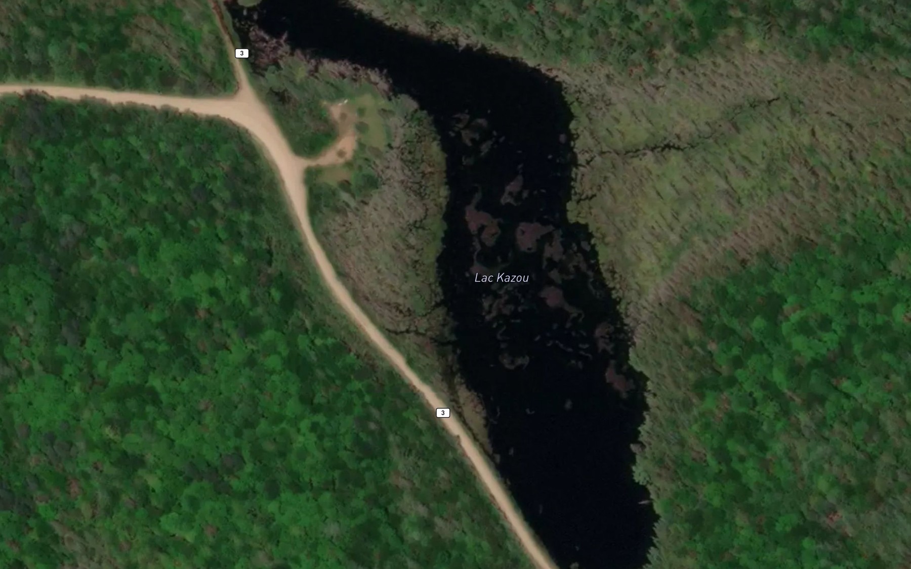 Satellite map of the Lac Kazou