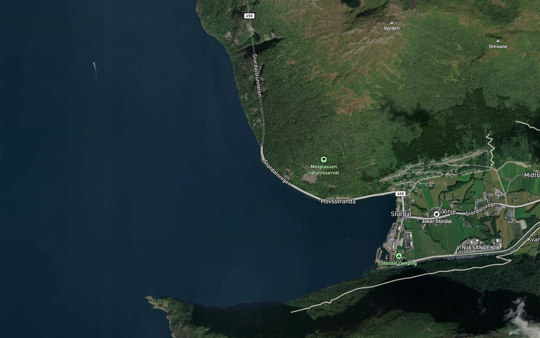 Satellite map of the Seljeneshola