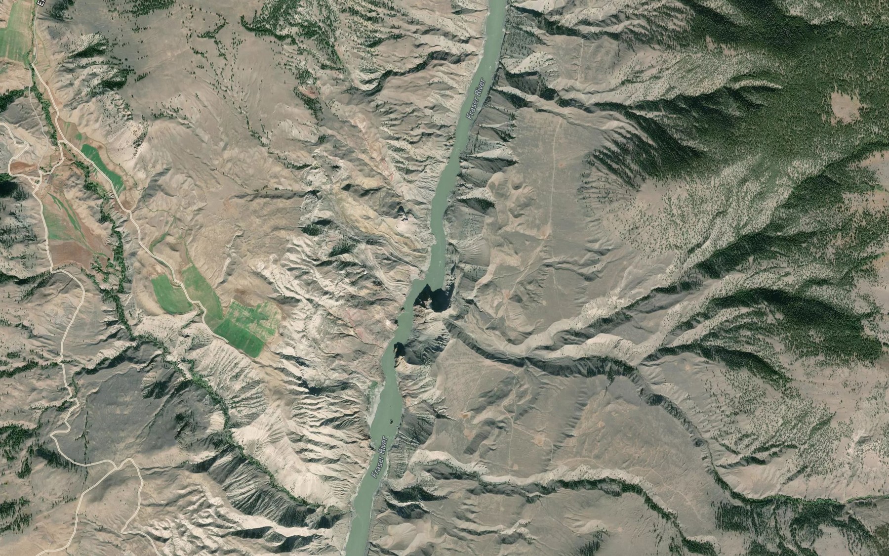 Satellite map of the China Gulch