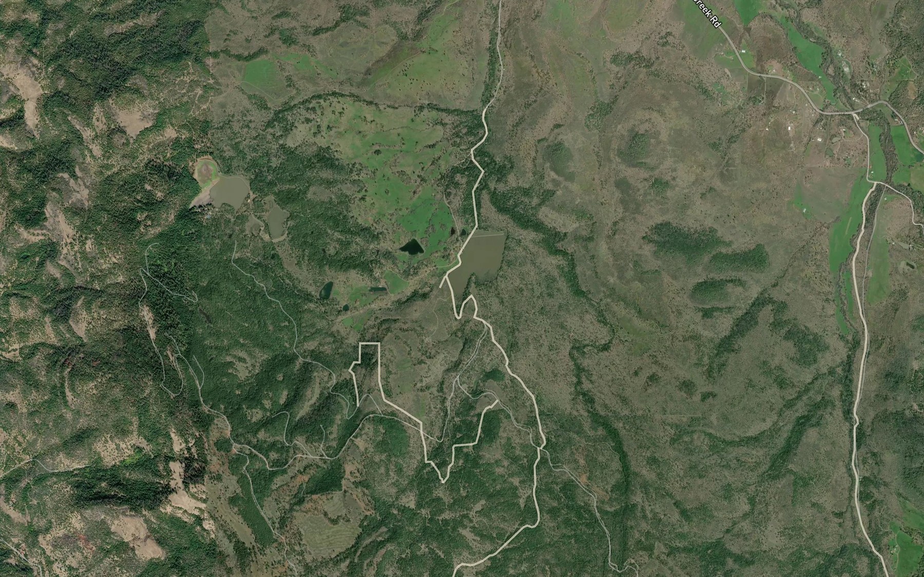 Satellite map of the West Fork Lake Creek