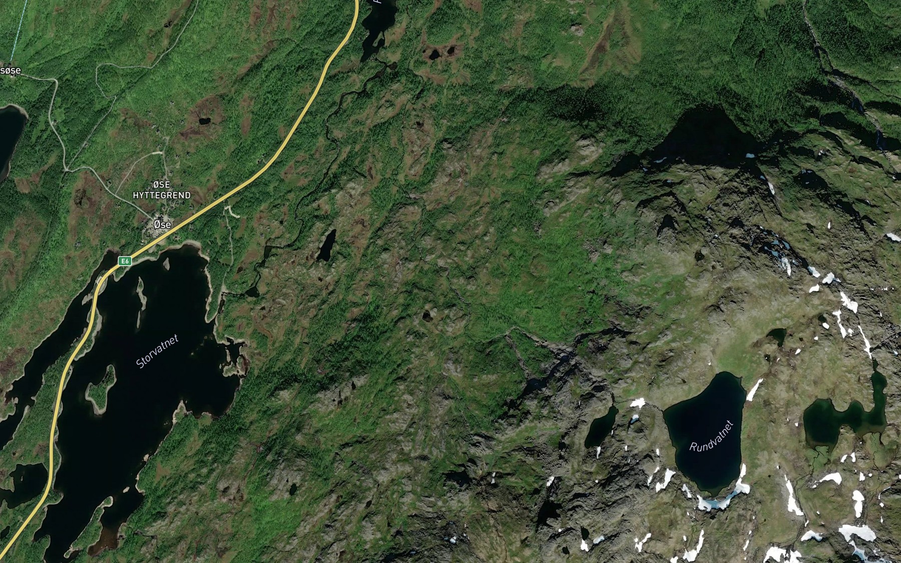 Satellite map of the Bergelva