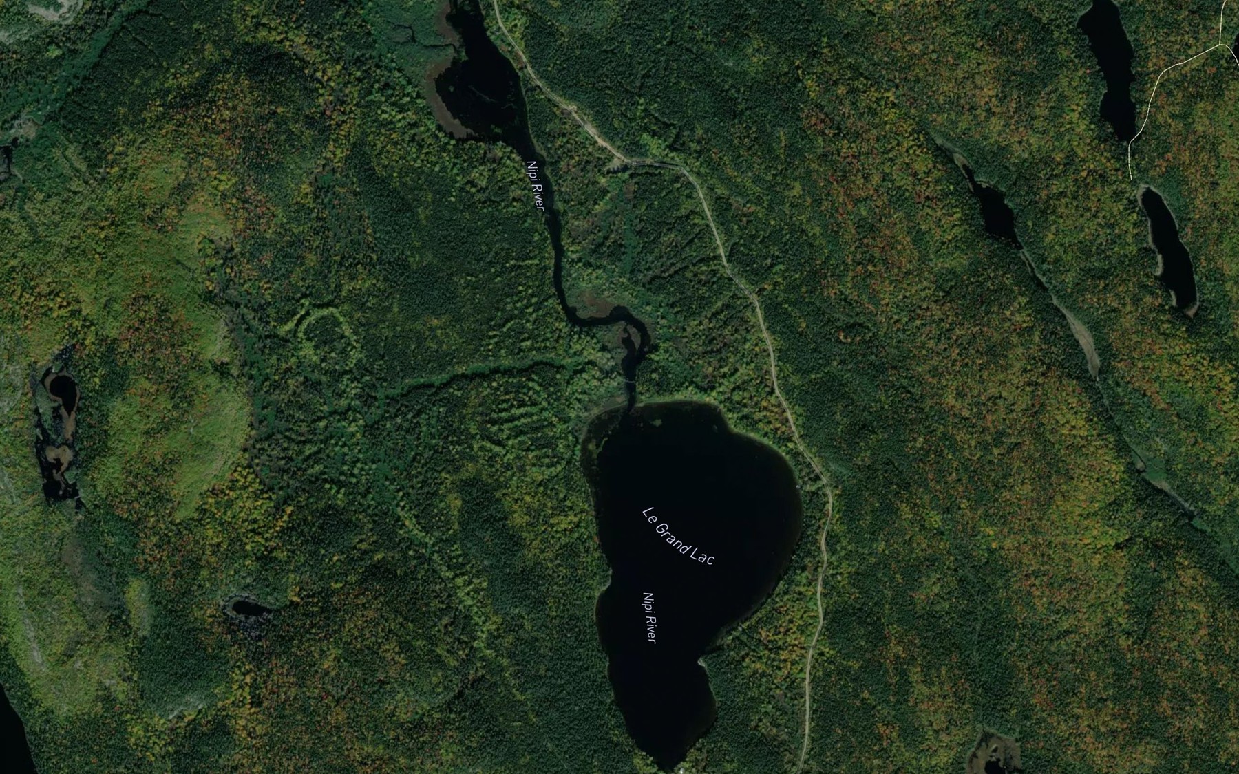 Satellite map of the Le Grand Lac