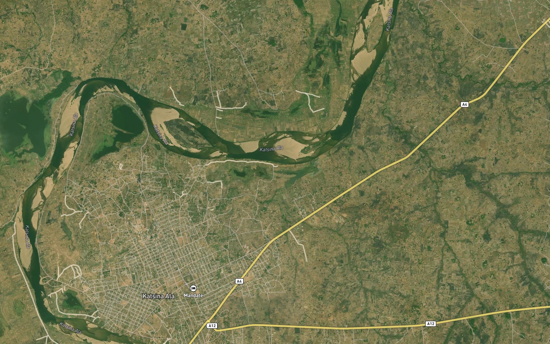 Satellite map of the River Gasima