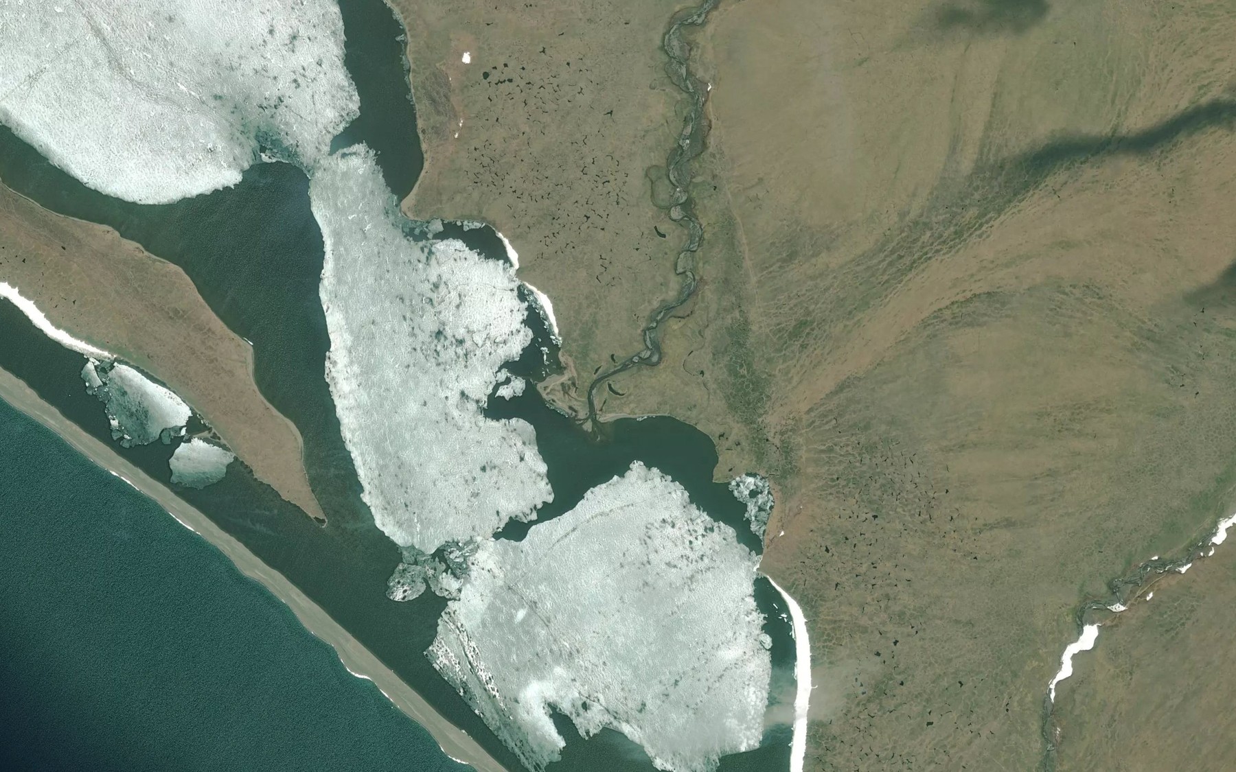 Satellite map of the Nalakachak Creek