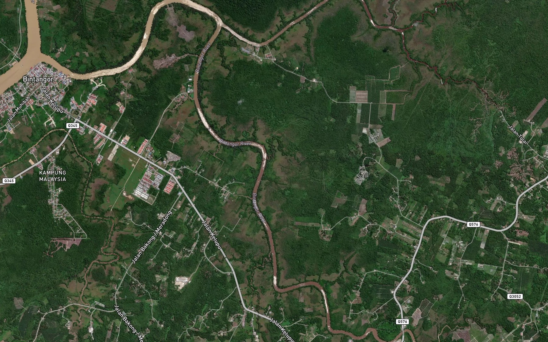 Satellite map of the Sungai Merebong