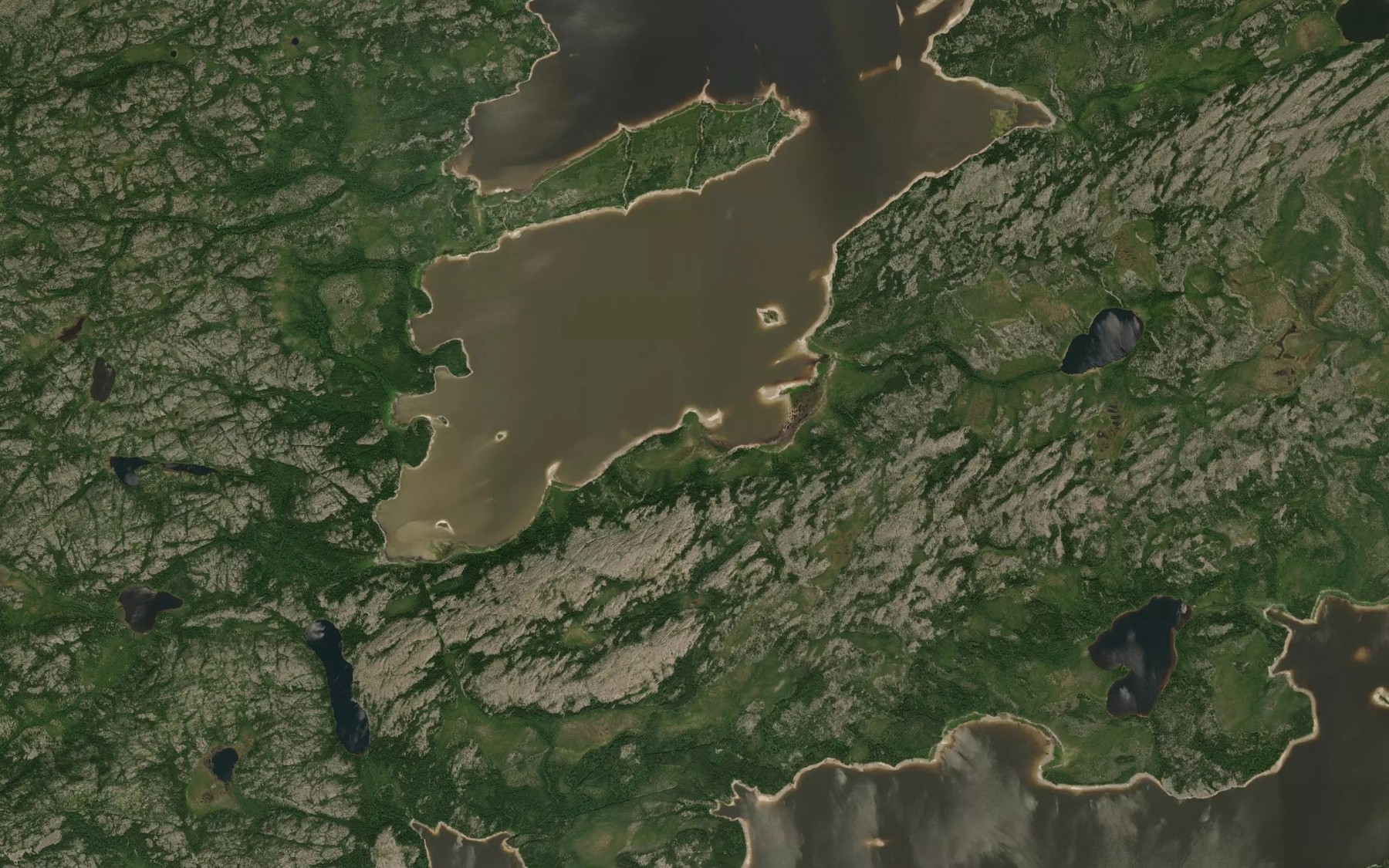 Satellite map of the Lac Kamisikamach