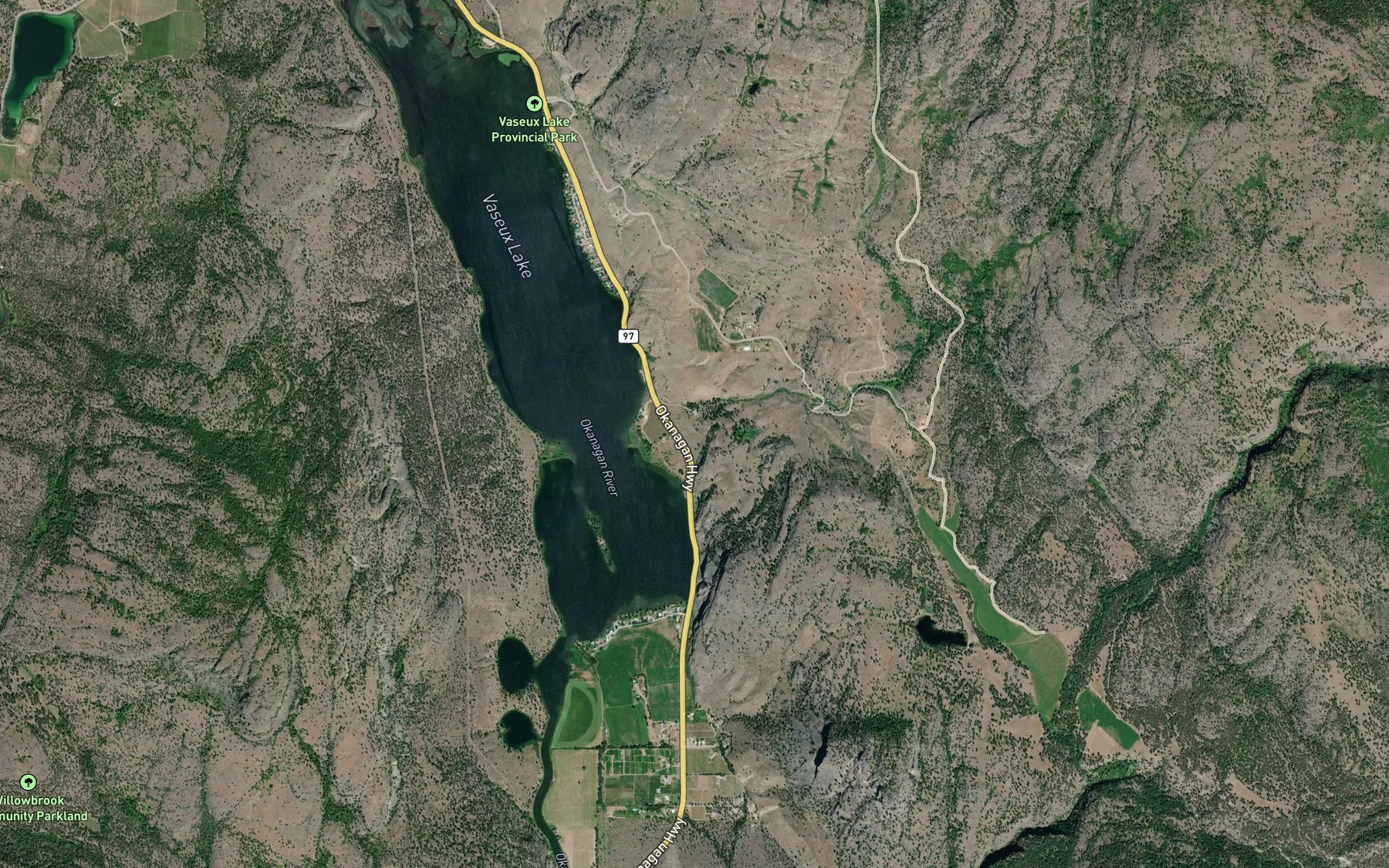 Satellite map of the Irrigation Creek