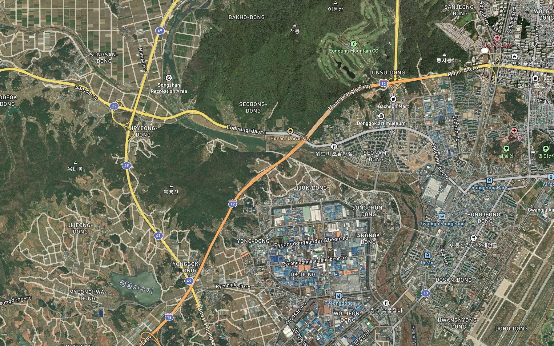 Satellite map of the Jijukje