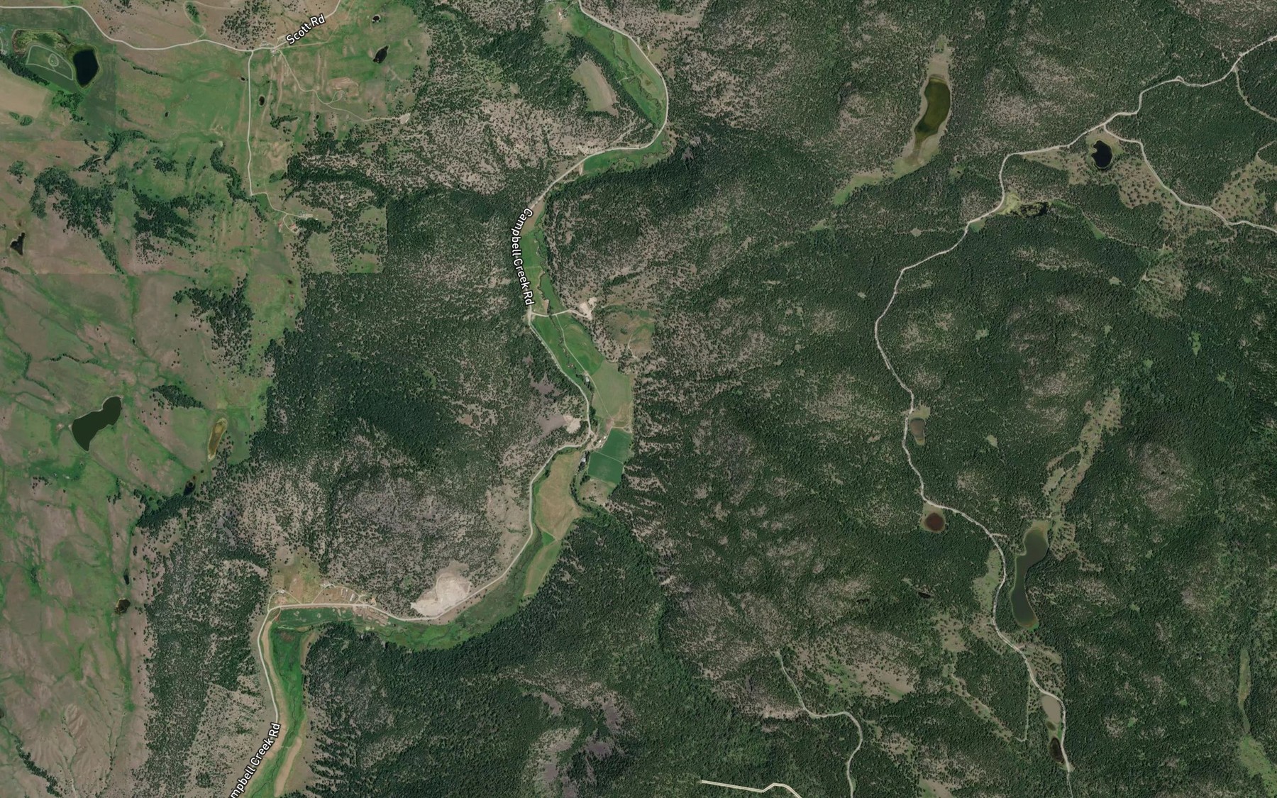 Satellite map of the Scuitto Creek