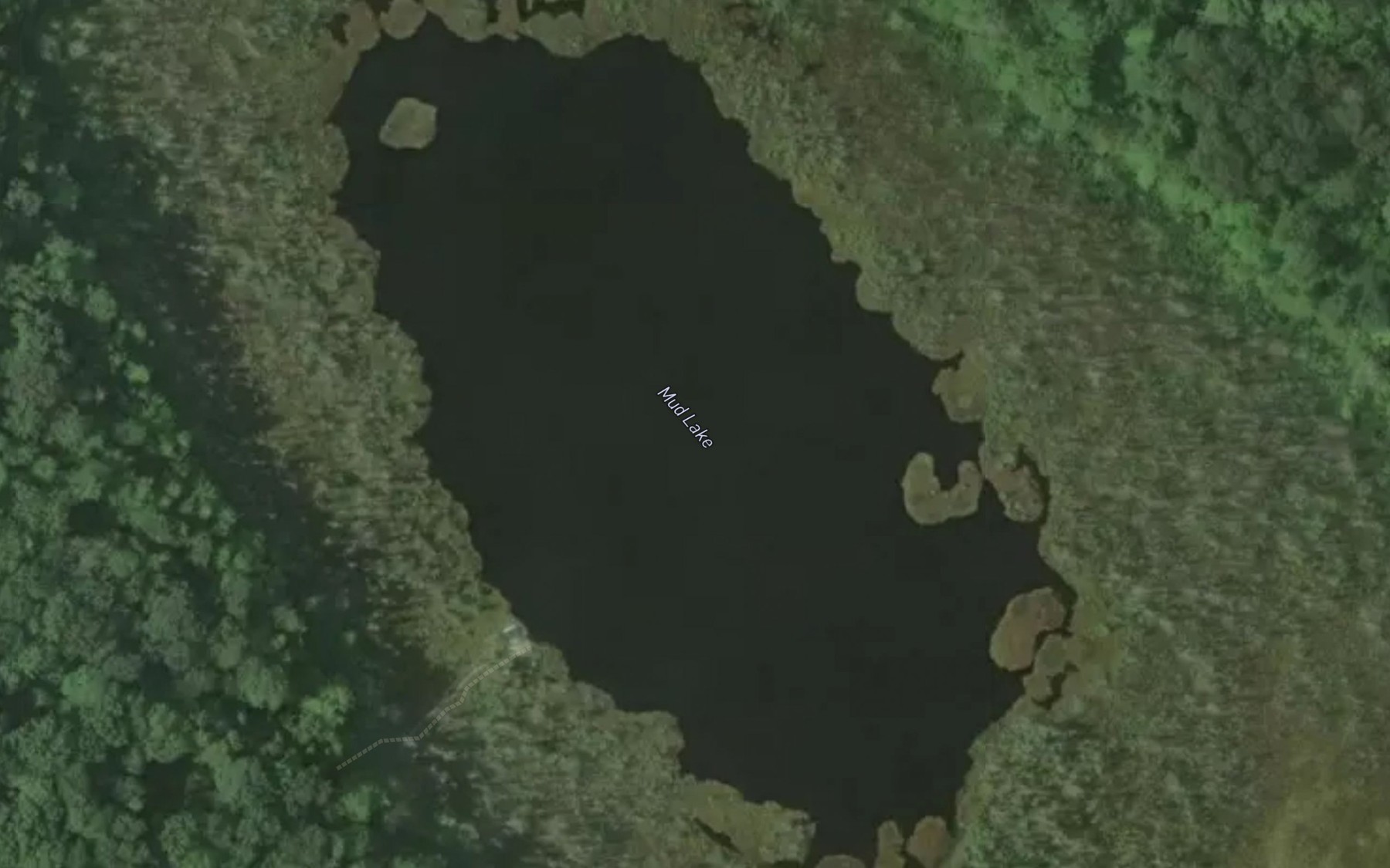 Satellite map of the Mud Lake