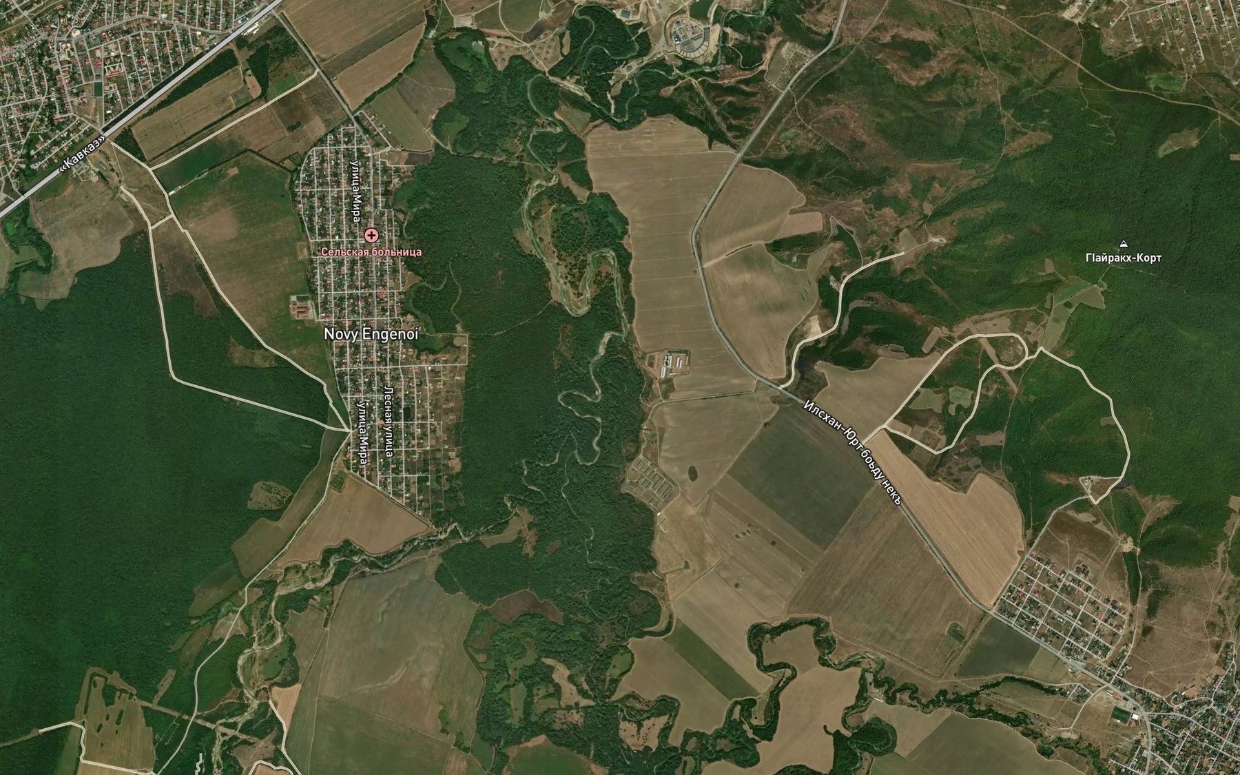 Satellite map of the Gudermes