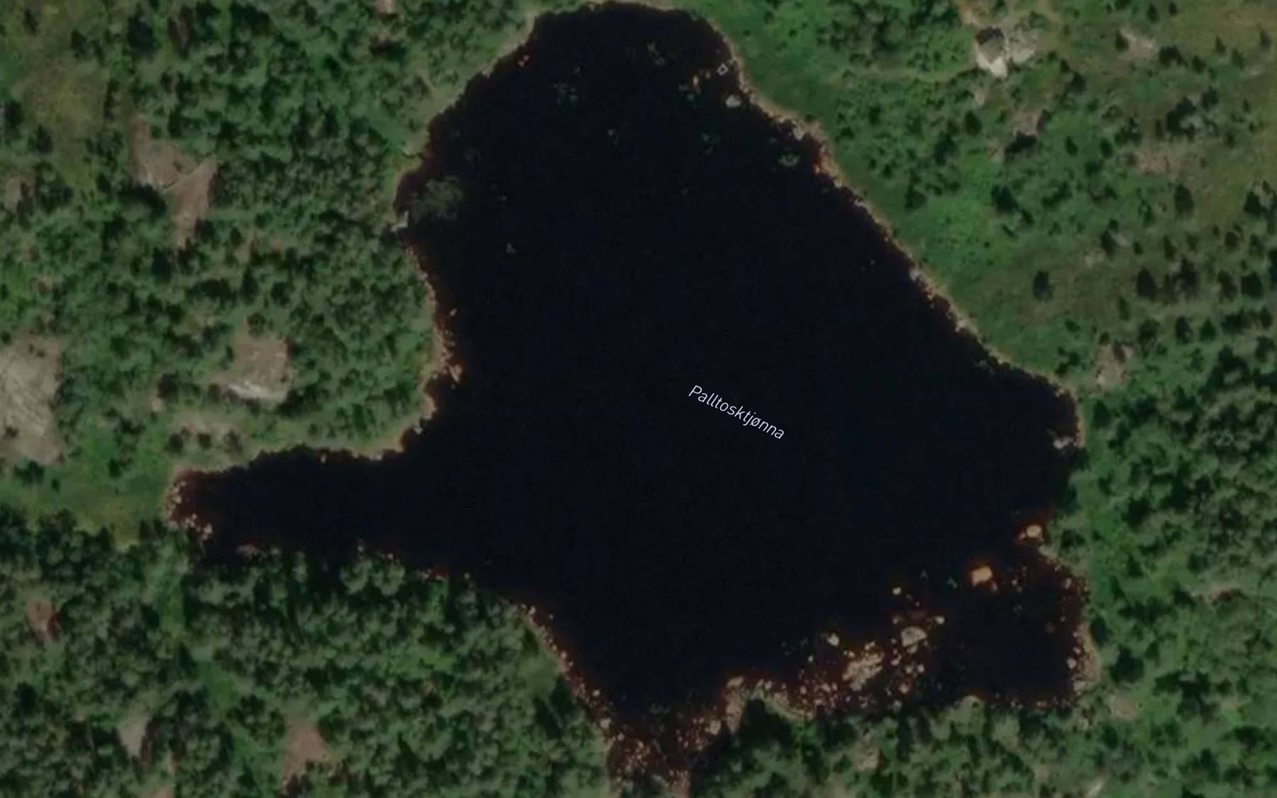 Satellite map of the Palltosktjonna