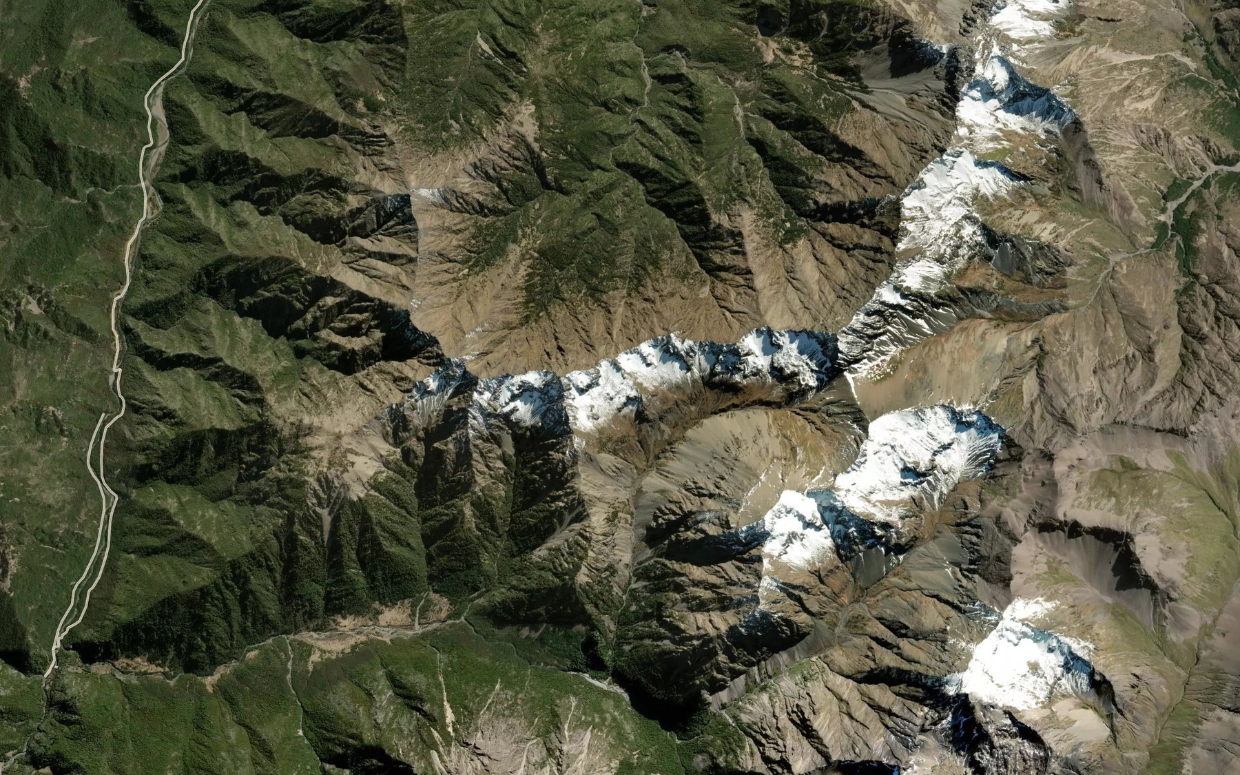 Satellite map of the Waihopai Saddle Stream