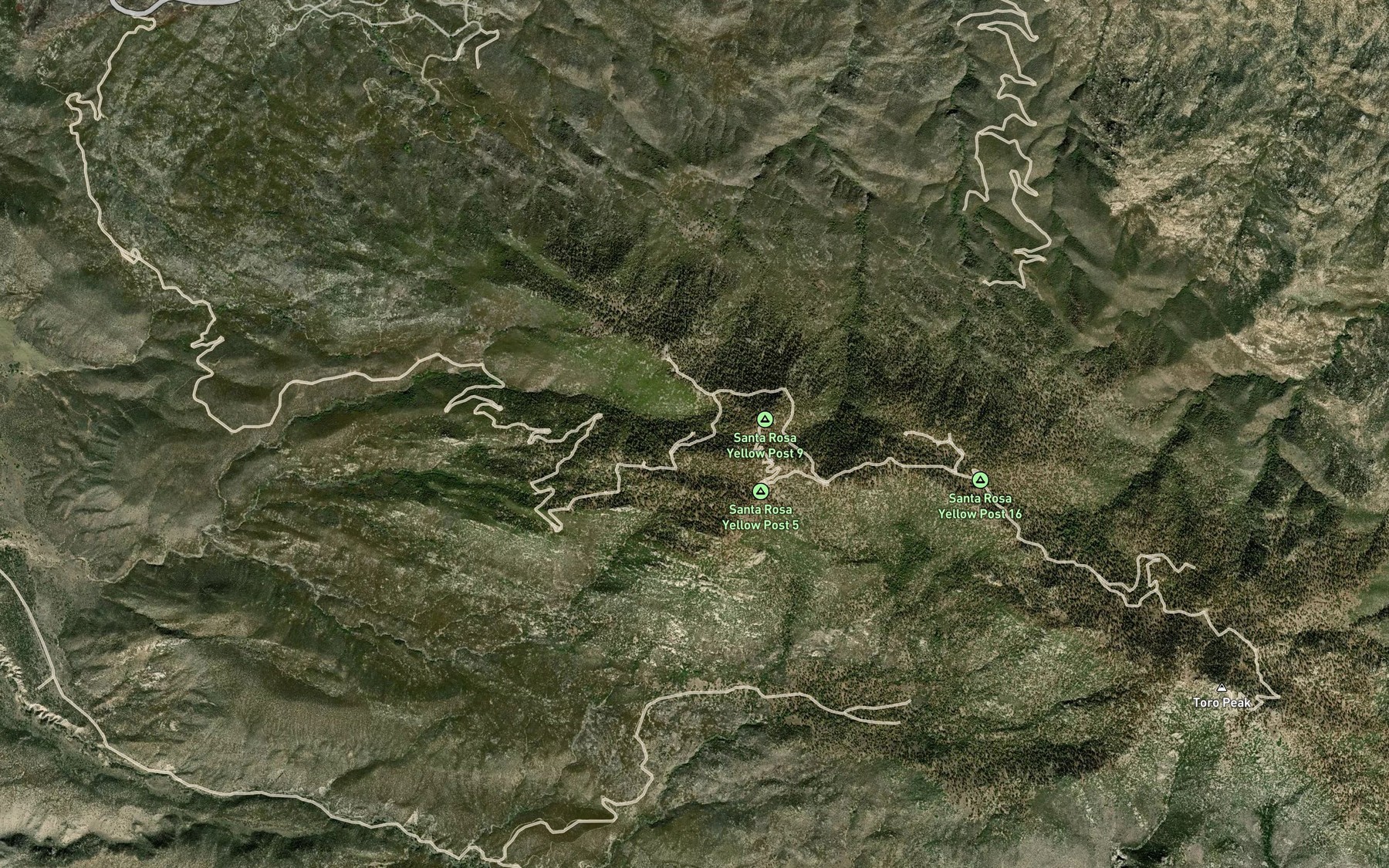 Satellite map of the Santa Rosa Spring