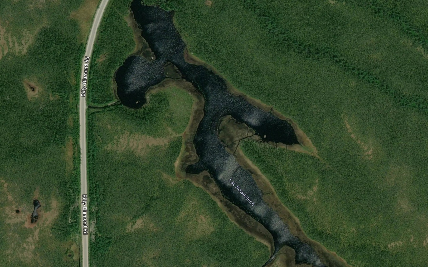 Satellite map of the Lac Kawastech