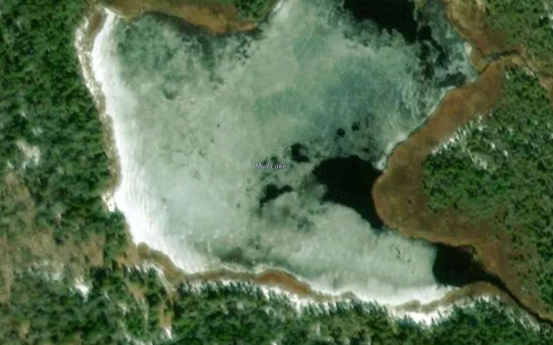 Satellite map of the Mud Lake