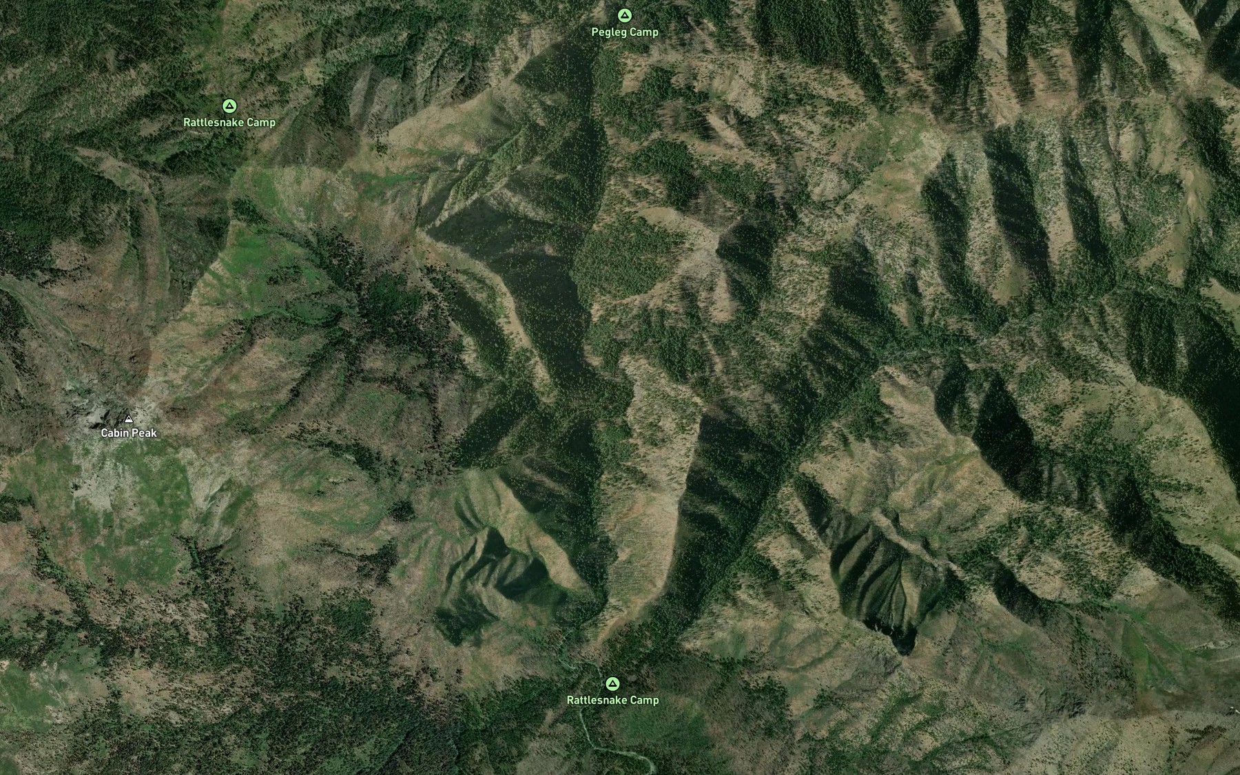 Satellite map of the Whisky Creek