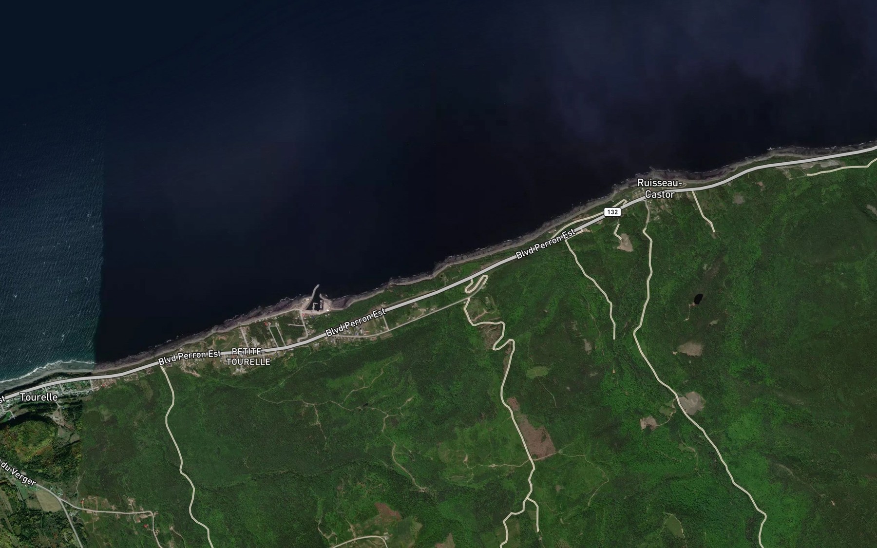 Satellite map of the Ruisseau Xavier-Vallee