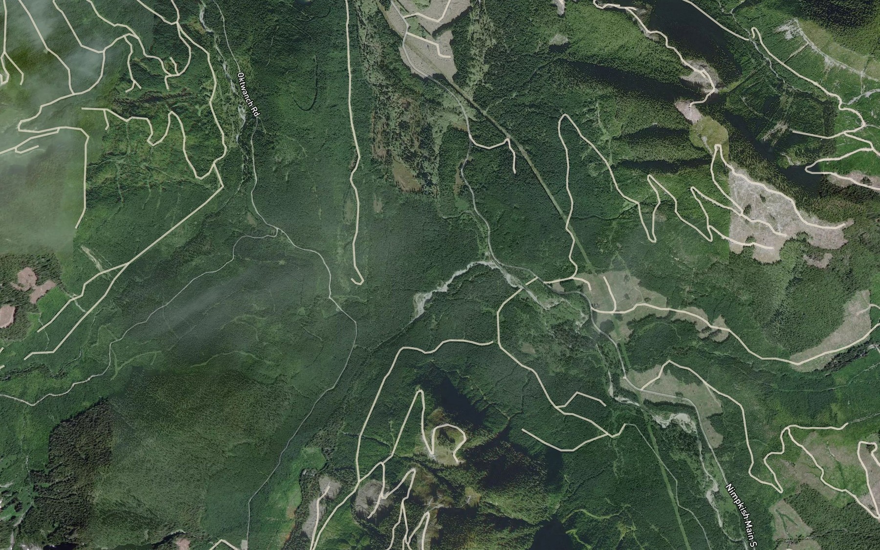 Satellite map of the Waring Creek