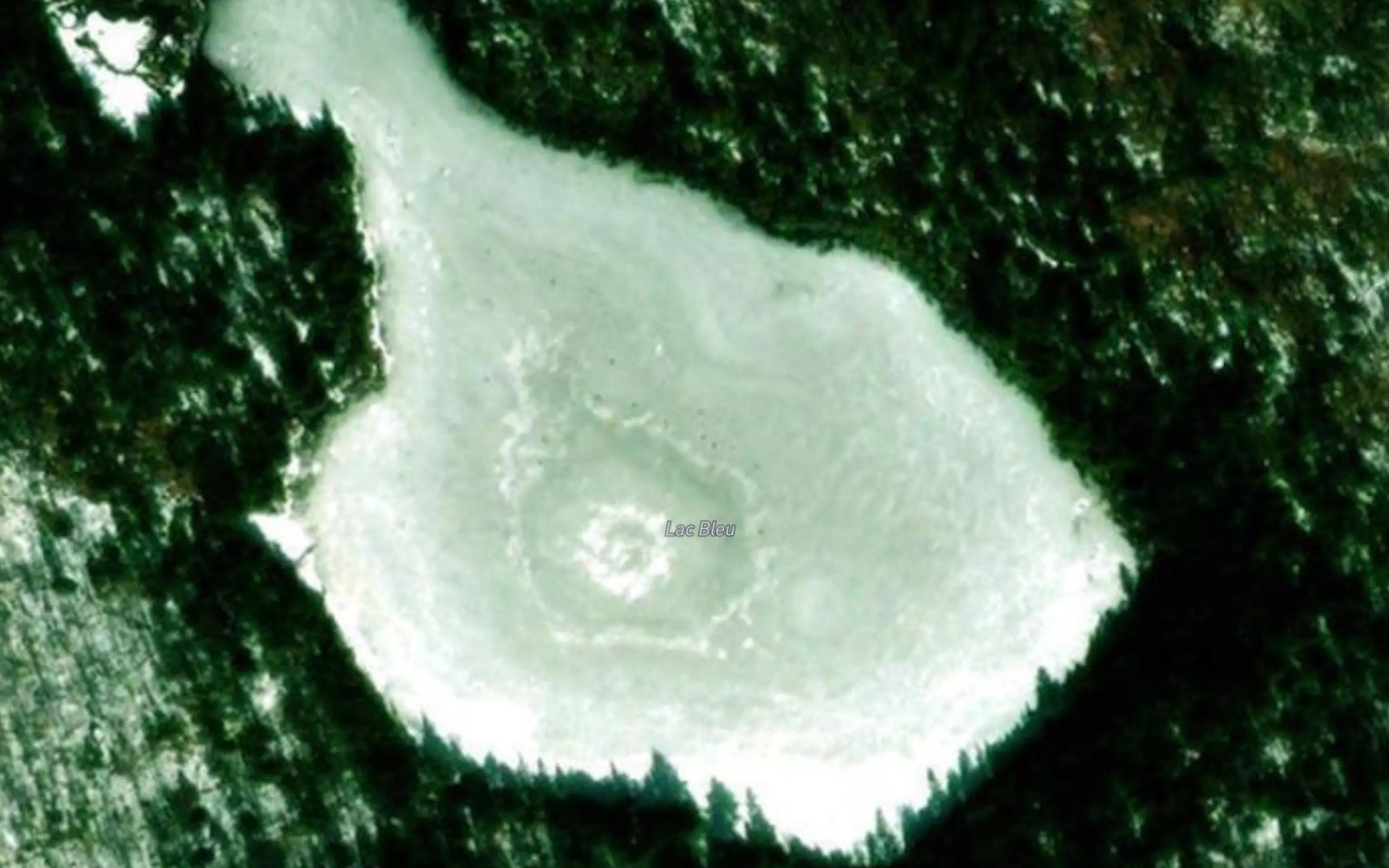 Satellite map of the Lac Bleu